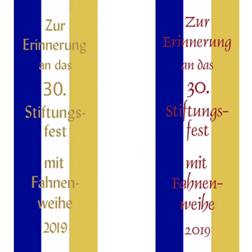 Fahnenband gedruckt