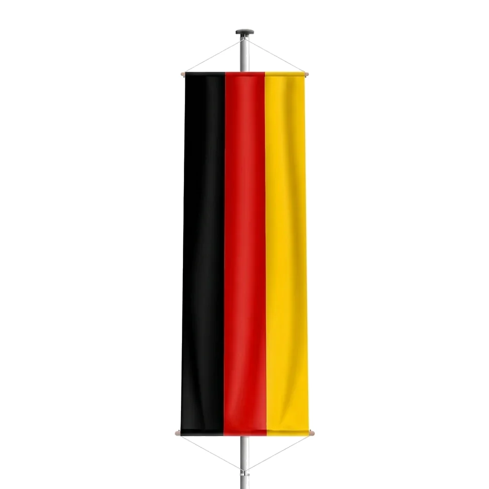 Deutschlandfahne | Bannerfahne (mit zwei Stangen)